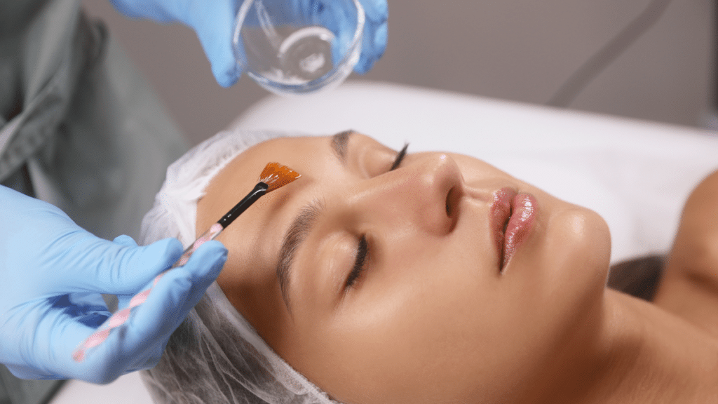 Beauty treatment on a woman's face. Facials in Santa Fe
